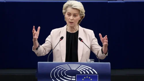 Ursula von der Leyen, a atual Presidente da Comissão Europeia.