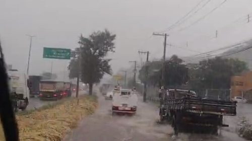 anel rodoviario alagado com as chuvas