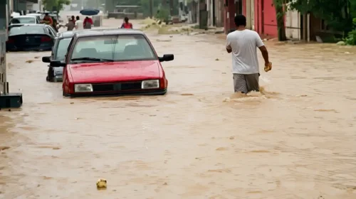 áreas atingidas pelas tempestades em paraty