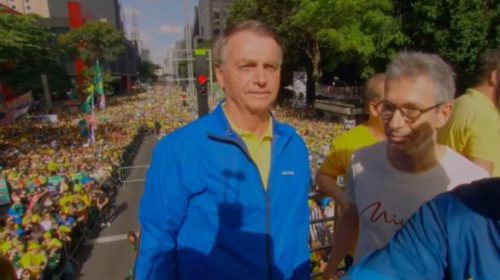 ato na Avenida Paulista - bolsonaro e zema