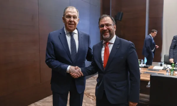 chanceleres - Ministro das Relações Exteriores da Rússia, Sergey Lavrov (à esquerda), e o Ministro das Relações Exteriores da Venezuela, Yván Gil