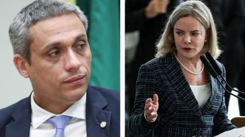 deputado Gustavo Gayer e Gleisi Hoffmann (PT)