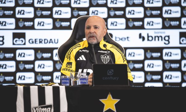 galo técnico Jorge Sampaoli foi oficialmente apresentado pelo Atlético
