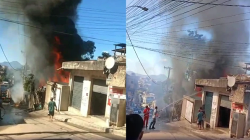 incêndio em ferro-velho ameaça casas e assusta moradores no Taquaril, em BH