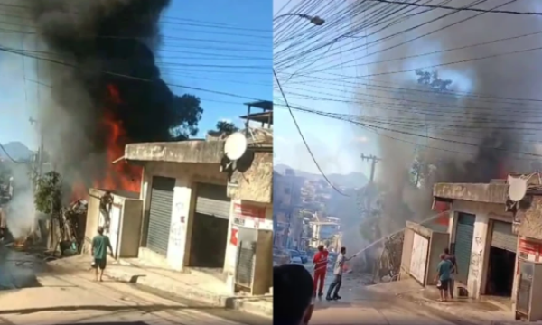 incêndio em ferro-velho ameaça casas e assusta moradores no Taquaril, em BH