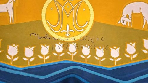 obra em igreja é vandalizada