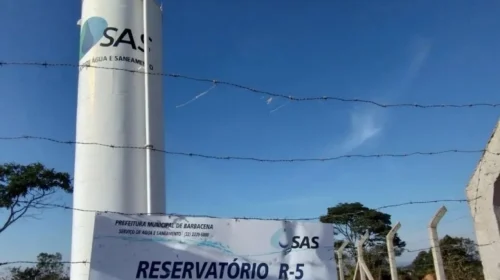 reservatório de água da SAS (Serviço de Água e Saneamento) localizado em Barbacena